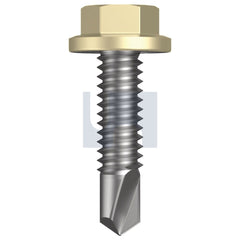 Hobsons - #14-20 x 25 - Sandbank (Straw) - Metal SDS Flanged Hex Head - Class 4 - Qty 1000 | TSAM4FH1420025