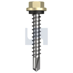 Hobsons - #14-10 x 42 Sandbank (Straw) -Cl4 As3566 Metal Sds Hex Head + Washer | Q330-Sa (Pack Of 1000)