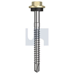 Hobsons - #12-14 x 55 - Sandbank (Straw) - + Scratchguard Metal SDS Hex Head + Washer - Class 4 | TSAM4SS1214055