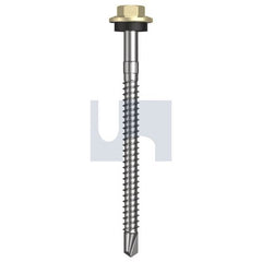 Hobsons - #12-14 x 75 - Sandbank (Straw) - + Scratchguard Metal SDS Hex Head + Washer - Class 4 | TSAM4SS1214075