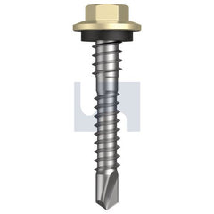 Hobsons - #12-14 x 37 - Sandbank (Straw) - Metal SDS Hex + Washer + Xgrip - Class 4 | TSAM4XH1214037