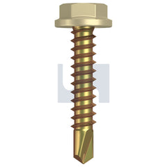 Hobsons - #10-16 x 25 SANDBANK (STRAW) -ZYP AS3566 METAL SDS FLANGED HEX HEAD | Q507-SA (Pack of 1000)