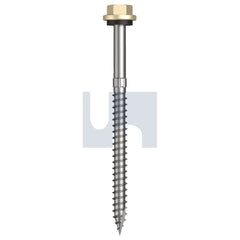 Hobsons - #14-10 x 90 Sandbank (Straw) -Cl4 As3566 + Scratchguard Type 17 Hex Head + Washer | Q640-Sa (Pack Of 250)