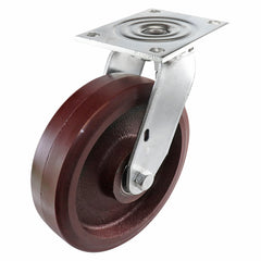 EHI - 200mm Urethane/cast Iron Swivel Plate Castor | TSG200PT2H
