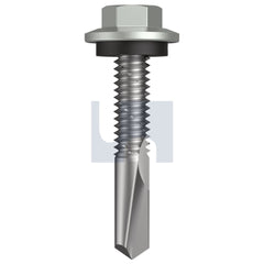 Hobsons - #12-24 x 32 Shale Grey (Gull Grey) -Cl4 As3566 S500 Sds Hex Head + Washer | Q486-Sg (Pack Of 1000)