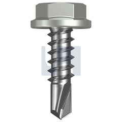 Hobsons - #10-16 x 16 SHALE GREY (GULL GREY) -CL4 AS3566 METAL SDS FLANGED HEX HEAD | Q180-SG (Pack of 1000)