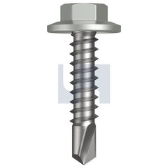 Hobsons - #12-14 x 25 - Shale Grey (Gull Grey) - Metal SDS Flanged Hex Head - Class 4 | TSGM4FH1214025