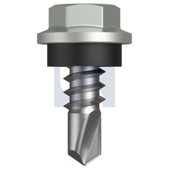 Hobsons - #8-18 x 12 Shale Grey (Gull Grey) -Cl4 As3566 Metal Sds Hex Head + Washer | Q273-Sg (Pack Of 1000)