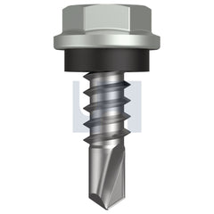 Hobsons - #10-16 x 16 SHALE GREY (GULL GREY) -CL4 AS3566 METAL SDS HEX HEAD + WASHER | FS275-SG (Pack of 1000)