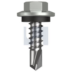 Hobsons - #12-14 x 20 - Shale Grey (Gull Grey) - Metal SDS Hex Head + Washer - Class 4 | TSGM4SH1214020