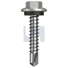 Hobsons - #12-14 x 30 - Shale Grey (Gull Grey) - Metal SDS Hex Head + Washer - Class 4 - Qty 1000 | TSGM4SH1214030