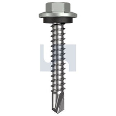 Hobsons - #12-14 x 35 - Shale Grey (Gull Grey) - Metal SDS Hex Head + Washer - Class 4 | FSTSGM4SH1214035