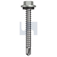 Hobsons - #12-14 x 45 - Shale Grey (Gull Grey) - Metal SDS Hex Head + Washer - Class 4 | FSTSGM4SH1214045