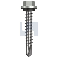 Hobsons - #14-10 x 42 Shale Grey (Gull Grey) -Cl4 As3566 Metal Sds Hex Head + Washer | Q330-Sg (Pack Of 1000)