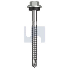 Hobsons - #12-14 x 55 - Shale Grey (Gull Grey) - + Scratchguard Metal SDS Hex Head + Washer - Class 4 | TSGM4SS1214055