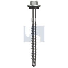 Hobsons - #12-14 x 65 - Shale Grey (Gull Grey) - + Scratchguard Metal SDS Hex Head + Washer - Class 4 | TSGM4SS1214065