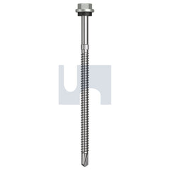 Hobsons - #14-14 x 115 Shale Grey (Gull Grey) -Cl4 As3566 + Scratchguard Metal Sds Hex Head + Washer | Q260-Sg (Pack Of 250)