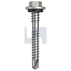 Hobsons - #12-14 x 43 - Shale Grey (Gull Grey) - Metal SDS Hex + Washer + Xgrip - Class 4 | TSGM4XH1214043