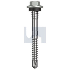 Hobsons - #12-14 x 55 - Shale Grey (Gull Grey) - + Scratchguard Metal SDS Hex + Washer + Xgrip - Class 4 | TSGM4XS1214055
