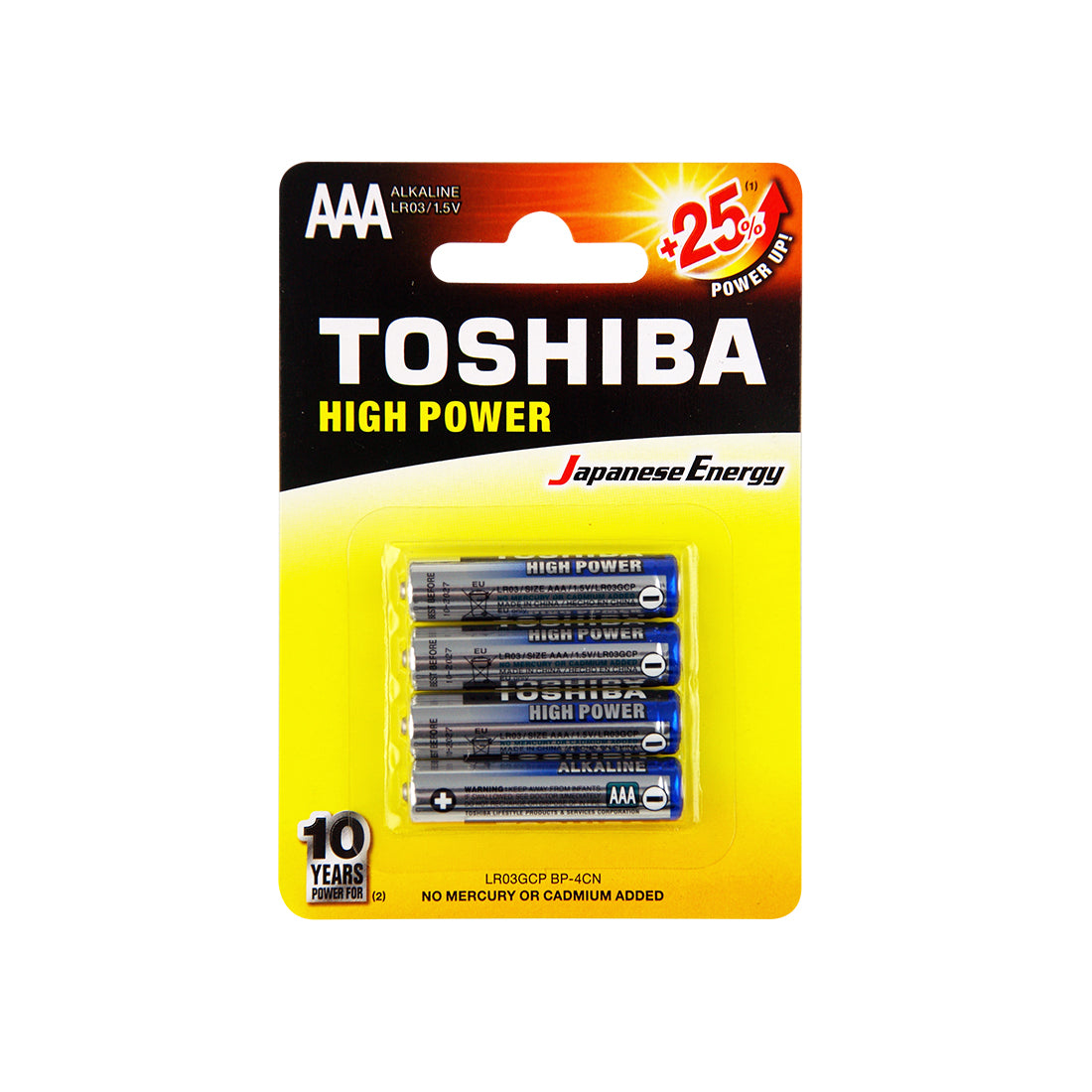 Power DC - Toshiba Alkaline AAA 4pk | TSLR3BP4