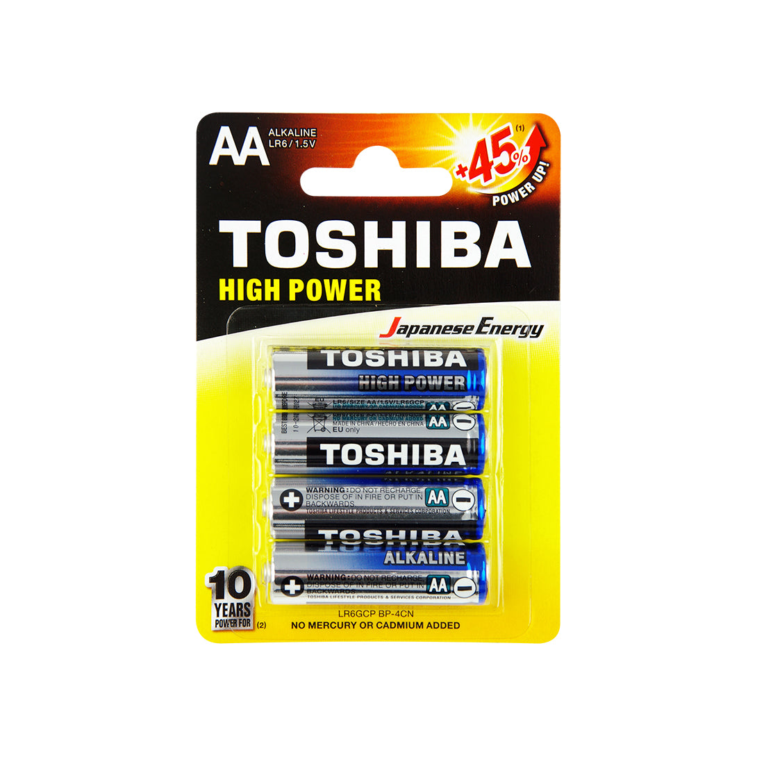 Power DC - Toshiba Alkaline AA 4pk | TSLR6BP4