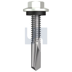 Hobsons - #12-24 x 32 Surfmist (Titania) -Cl4 As3566 S500 Sds Hex Head + Washer | Q486-Sm (Pack Of 1000)