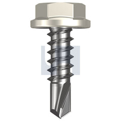 Hobsons - #10-16 x 16 SURFMIST (TITANIA) -CL4 AS3566 METAL SDS FLANGED HEX HEAD | Q180-SM (Pack of 1000)