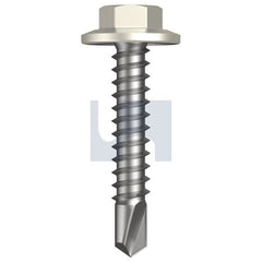 Hobsons - #12-14 x 30 - Surfmist (Titania) - Metal SDS Flanged Hex Head - Class 4 | TSMM4FH1214030