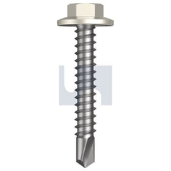 Hobsons - #12-14 x 35 - Surfmist (Titania) - Metal SDS Flanged Hex Head - Class 4 | TSMM4FH1214035