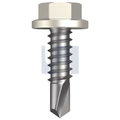 Hobsons - #14-14 x 22 - Surfmist (Titania) - Metal SDS Flanged Hex Head - Class 4 | TSMM4FH1414022