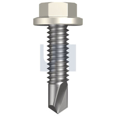 Hobsons - #14-20 x 25 - Surfmist (Titania) - Metal SDS Flanged Hex Head - Class 4 - Qty 1000 | TSMM4FH1420025