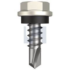 Hobsons - #10-16 x 16 SURFMIST (TITANIA) -CL4 AS3566 METAL SDS HEX HEAD + WASHER | Q275-SM (Pack of 1000)