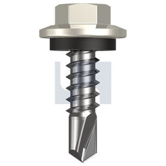 Hobsons - #12-14 x 20 - Surfmist (Titania) - Metal SDS Hex Head + Washer - Class 4 | TSMM4SH1214020