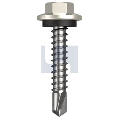 Hobsons - #12-14 x 30 - Surfmist (Titania) - Metal SDS Hex Head + Washer - Class 4 - Qty 1000 | TSMM4SH1214030