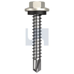 Hobsons - #12-14 x 35 - Surfmist (Titania) - Metal SDS Hex Head + Washer - Class 4 | TSMM4SH1214035