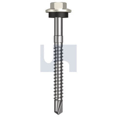 Hobsons - #12-14 x 55 - Surfmist (Titania) - + Scratchguard Metal SDS Hex Head + Washer - Class 4 | TSMM4SS1214055