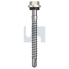 Hobsons - #14-10 x 65 Surfmist (Titania) -Cl4 As3566 + Scratchguard Metal Sds Hex Head + Washer | Q340-Sm (Pack Of 500)