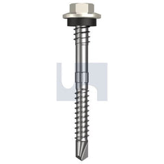 Hobsons - #12-14 x 55 - Surfmist (Titania) - + Scratchguard Metal SDS Hex + Washer + Xgrip - Class 4 | TSMM4XS1214055