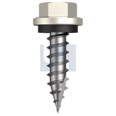 Hobsons - #14-10 x 25 Surfmist (Titania) -Cl4 As3566 Type 17 Hex Head + Washer | Q615-Sm (Pack Of 1000)