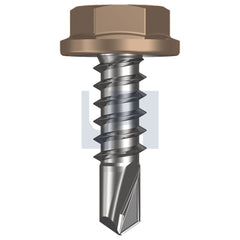 Hobsons - #10-16 x 16 STONE - CL4 AS3566 METAL SDS FLANGED HEX HEAD | Q180-ST (Pack of 1000)