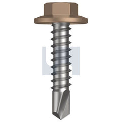 Hobsons - #12-14 x 25 - Stone - Metal SDS Flanged Hex Head - Class 4 | TSTM4FH1214025
