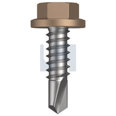Hobsons - #14-14 x 22 - Stone - Metal SDS Flanged Hex Head - Class 4 | TSTM4FH1414022