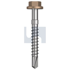 Hobsons - #14-10 x 50 - Stone - + Scratchguard Metal SDS Flg Hex Head - Class 4 - Qty 1000 | TSTM4FS1410050