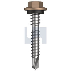 Hobsons - #12-14 x 37 - Stone - Metal SDS Hex + Washer + Xgrip - Class 4 | TSTM4XH1214037