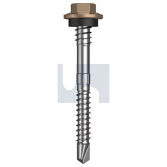 Hobsons - #12-14 x 55 - Stone - + Scratchguard Metal SDS Hex + Washer + Xgrip - Class 4 | TSTM4XS1214055