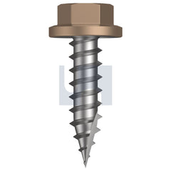 Hobsons - #14-10 x 25 - Stone - Type 17 Flanged Hex Head - Class 4 - Qty 1000 | TSTW4FH1410025