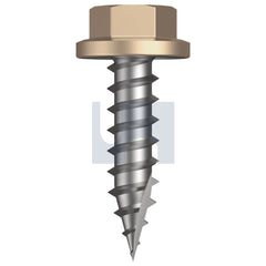 Hobsons - #14-10 x 30 - Stone - Type 17 Flanged Hex Head - Class 4 - Qty 1000 | TSTW4FH1410030
