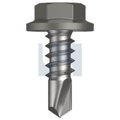 Hobsons - #8-18 x 12 - Wallaby - Metal SDS Flanged Hex Head - Class 4 - Qty 1000 | TWAM4FH0818012