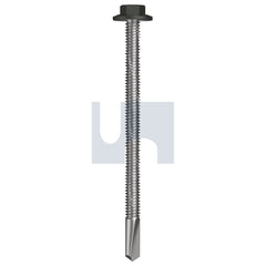 Hobsons - #12-24 x 85 - Woodland Grey (Thunder) - S500 SDS Flanged Hex Head - Class 4 - Qty 500 | TWG54FH1224085