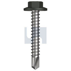 Hobsons - #12-14 x 35 - Woodland Grey (Thunder) - Metal SDS Flanged Hex Head - Class 4 | TWGM4FH1214035